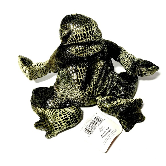 Flemington Frog Russ 6” Plush Stuffed Beanie Green Earth Zone Zonies Item 1354 - Picture 6 of 12